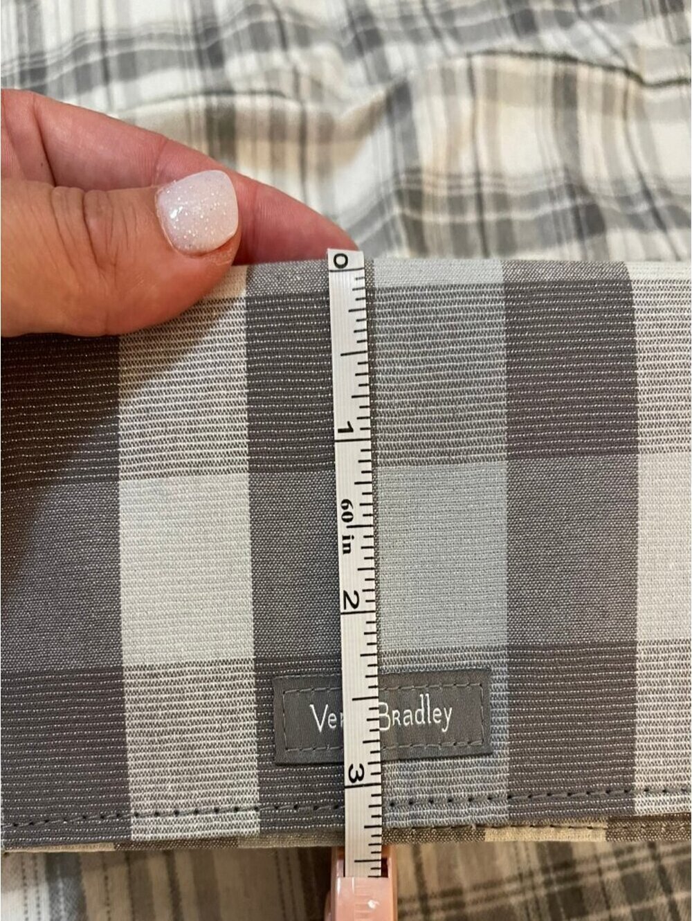 NWOT | Vera Bradley | Gray KINGBIRD PLAID Wallet - Picture 3 of 5